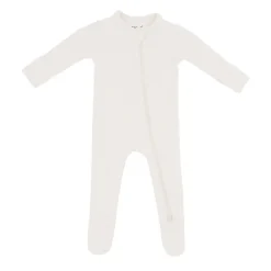 Kyte Baby Sleepers>Ribbed Bamboo Zipper Footie