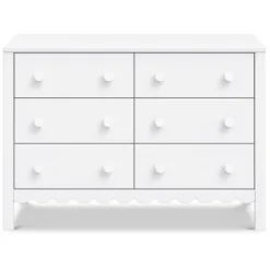 DaVinci Dressers|Change Tables>Sammy Scallop 6-Drawer Dresser