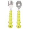 Melii Baby Tableware>Silicone Caterpillar Spoon and Fork Set