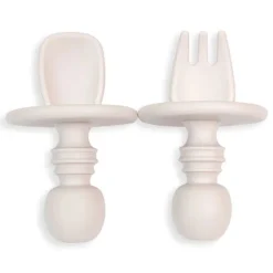 Kushies Tableware>SiliStarters Silicone Fork + Spoon Set