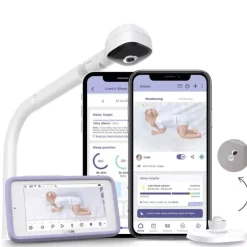 Hubble Connected Video Monitors>SkyVision AI Pro Baby Monitor with Adjustable Crib Mount