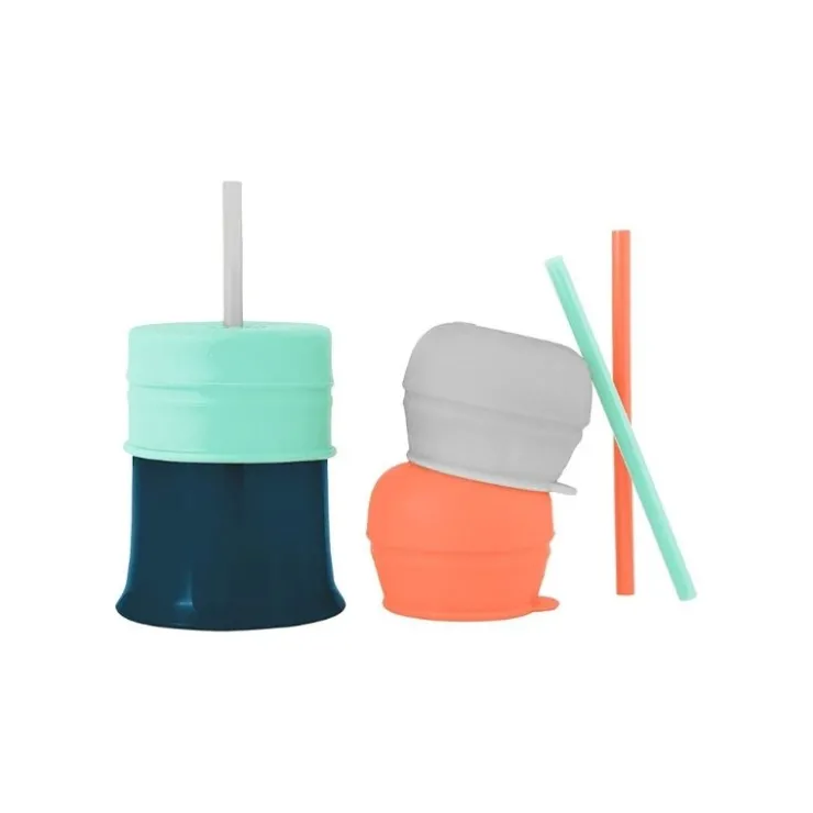 Boon Tableware>Snug Straw with Lids and Cup - 3 Pack