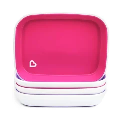 Munchkin Tableware>Splash Plates - Pink/Purple - 4pk