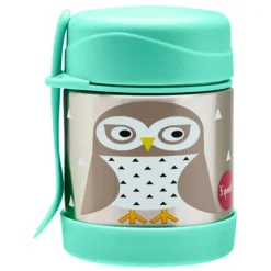 3Sprouts On-The-Go Feeding>Stainless Steel Food Jar & Spork