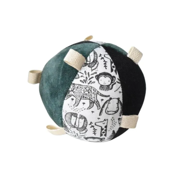 Wee Gallery Sensory Toys>Taggy Ball With Rattle