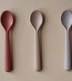 Cink Tableware>Toddler Spoons - 3 pack - Fog/Rye/Brick