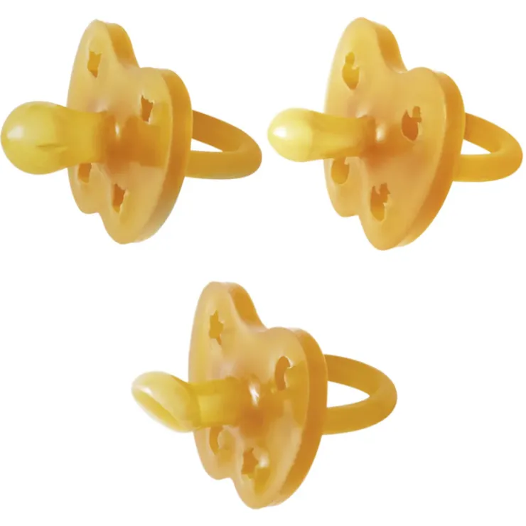 Hevea Pacifiers|Pacifier Sets>Trial Trio-Pack Natural Rubber Pacifiers