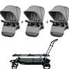Peg Perego Full Size Strollers|Stroller Accessories>Triplette Chassis with 3 Pop-Up Seats Bundle
