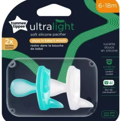 tommee tippee Pacifiers|Pacifier Sets>Ultra-Light Silicone Pacifier - 2 Pack