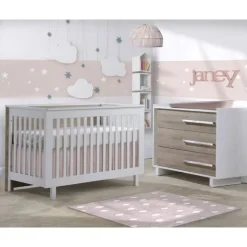 Tulip Juvenile Cribs|Dressers>Urban Convertible Crib and Urban 3 Drawer Dresser Combo