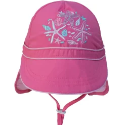 CaliKids Hats>UV Flap Hat - Pink Lemonade