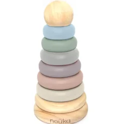 noüka Sensory Toys>Wood & Silicone Stacker