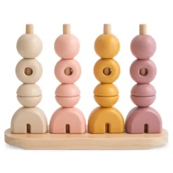 Mushie Sensory Toys>Wooden Multi Shape Stacker